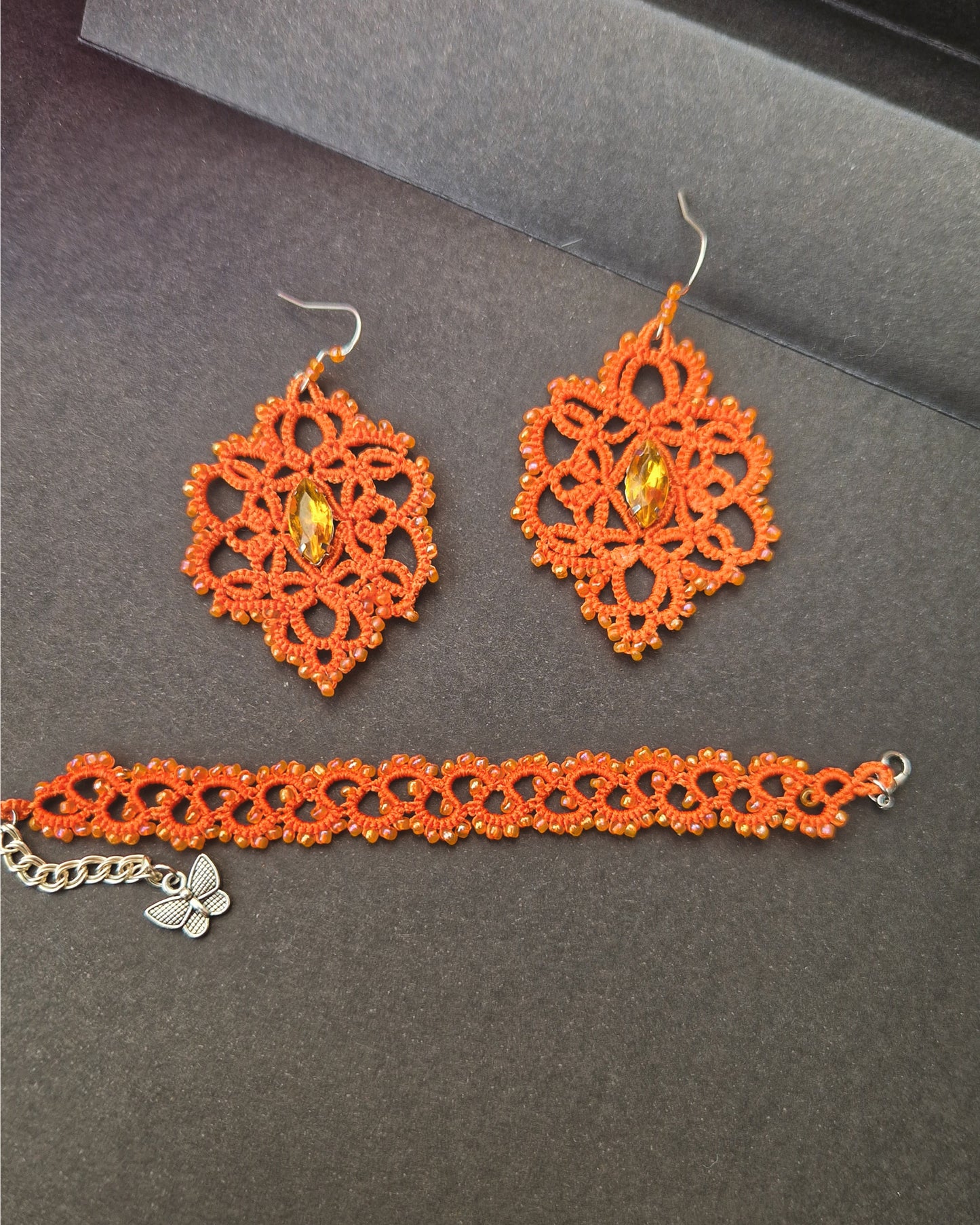 Iride Sole - Set Orecchini e Bracciale in Chiacchierino