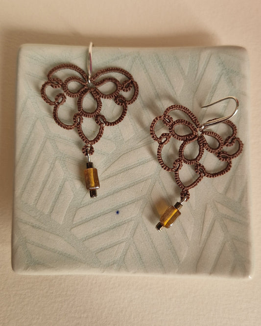 Heart of the Earth - Tatting Earrings